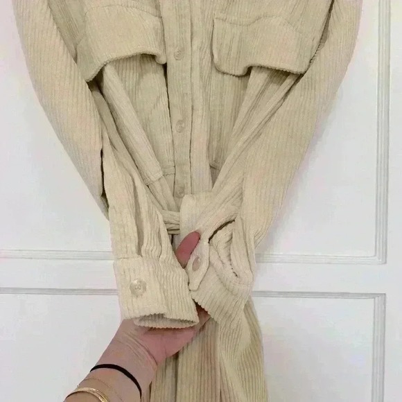 Rachel Pally corduroy Indy Jacket Overshirt in parchment beige cream work shirt - Picture 13 of 14